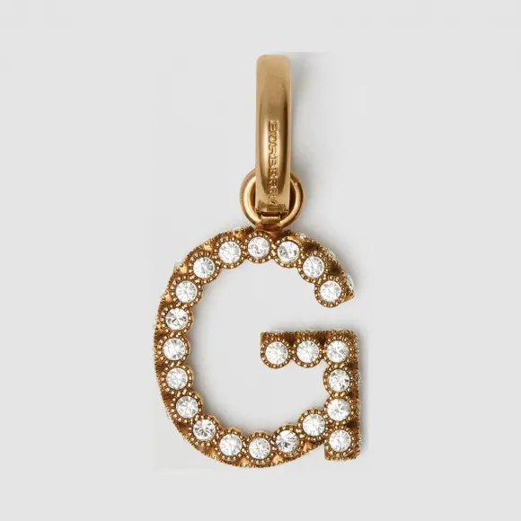 博百利/Burberry G 字母人造水晶吊饰 (水晶色) - 女士  80080171