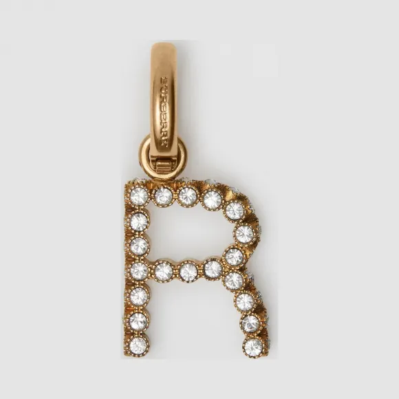 博百利/Burberry R 字母人造水晶吊饰 (水晶色) - 女士  80080191