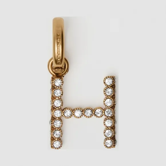 博百利/Burberry H 字母人造水晶吊饰 (水晶色) - 女士  80080201