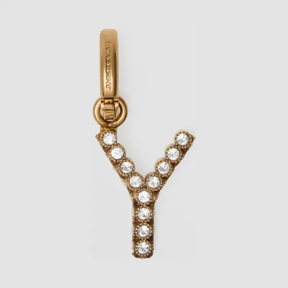 博百利/Burberry Y 字母人造水晶吊饰 (水晶色) - 女士  80080251