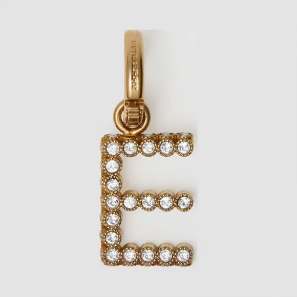 博百利/Burberry E 字母人造水晶吊饰 (水晶色) - 女士  80080791