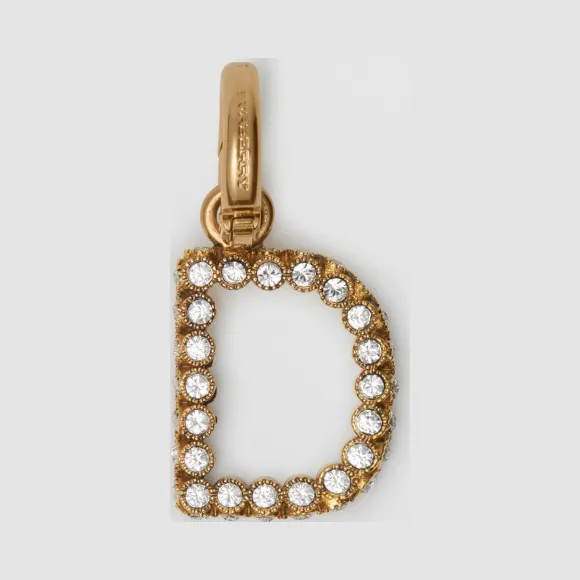 博百利/Burberry D 字母人造水晶吊饰 (水晶色) - 女士  80080991