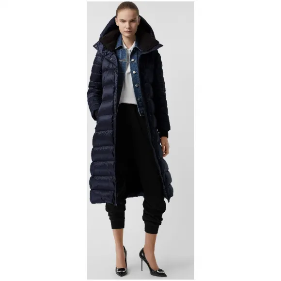 博百利/Burberry 女士 连帽羽绒服 (海军蓝) 80082091