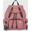 博百利/Burberry 女士 The Rucksack - 小号羽绒尼龙斜背式军旅背包 (粉葵色) 80084341
