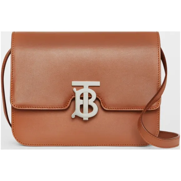 博百利/Burberry 女士 TB 小号专属标识皮革锁扣包 (麦棕色) 80103311