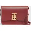 博百利/Burberry 女士 TB 小号专属标识皮革锁扣包 (绯红) 80103321