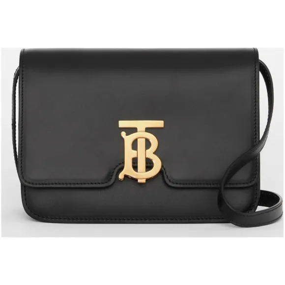 博百利/Burberry 女士 TB 小号专属标识皮革锁扣包 (黑色) 80103341