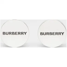 博百利/Burberry 男士 镌刻镀银袖扣 (银色) - 男士  80108231