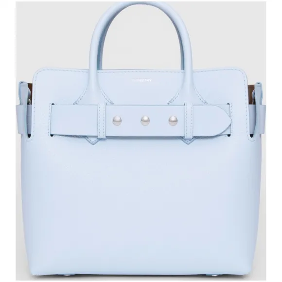 博百利/Burberry 女士 The Belt - 小号皮革铆钉装饰贝尔特包 (浅蓝色) 80112141