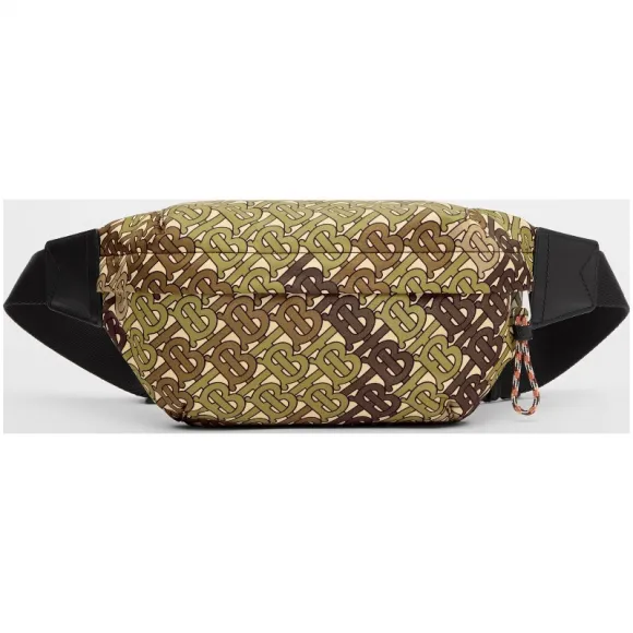 博百利/Burberry 男士 中号专属标识印花腰包 (卡其绿)  80118661