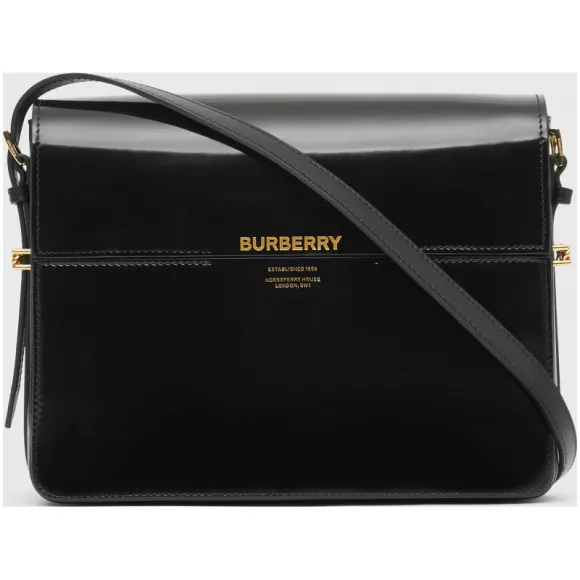 博百利/Burberry 女士 Grace - 大号漆皮格雷丝包 (黑色) 80120731