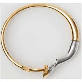 博百利/Burberry 女士 镀金镀钯金蹄型环状手镯 (浅金色 / 钯金色) 80128621