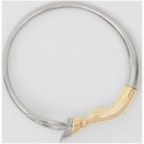 博百利/Burberry 女士 镀金镀钯金蹄型环状手镯 (浅金色 / 钯金色) 80128641