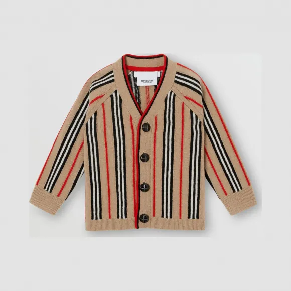 博百利/Burberry 标志性条纹羊毛混纺开衫  P80129851