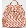 博百利/Burberry 女士 The Rucksack - 中号专属标识印花尼龙军旅背包 (朱红色) 80134111