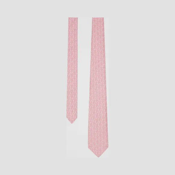 博百利/Burberry 男士 经典剪裁专属标识丝质提花领带 (雪花石粉红) 80137551