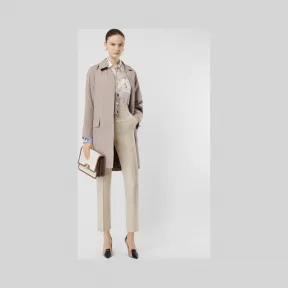 博百利/Burberry 女士 棉质嘎巴甸轻便大衣 (浅胭脂红) 80141941