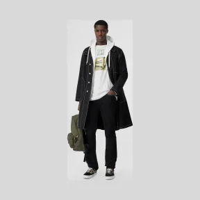博百利/Burberry 男士 徽标印花日本直筒牛仔裤 (黑色) 80143581