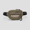 博百利/Burberry 男士 小号徽标印花 Cannon 腰包 (帆布绿)  80145241