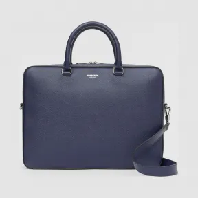 博百利/Burberry 男士 粒纹皮革公文包 (摄政蓝) 80146271