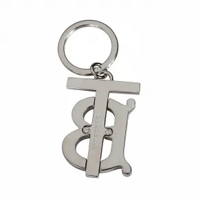 博百利/Burberry 男士 专属标识图案镀钯金钥匙圈 (银色) 80159971