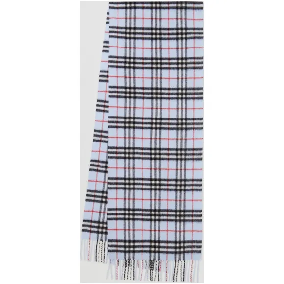 博百利/Burberry 男士 经典 Vintage 格纹羊绒围巾 (浅蓝色)  80161481