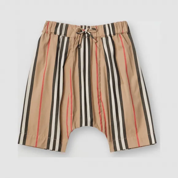博百利/Burberry 童装 标志性条纹棉府绸长裤 (典藏米色) 80168461
