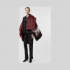 博百利/Burberry 女士 缎面条纹装饰羊毛量裁长裤 (黑色) 80169381