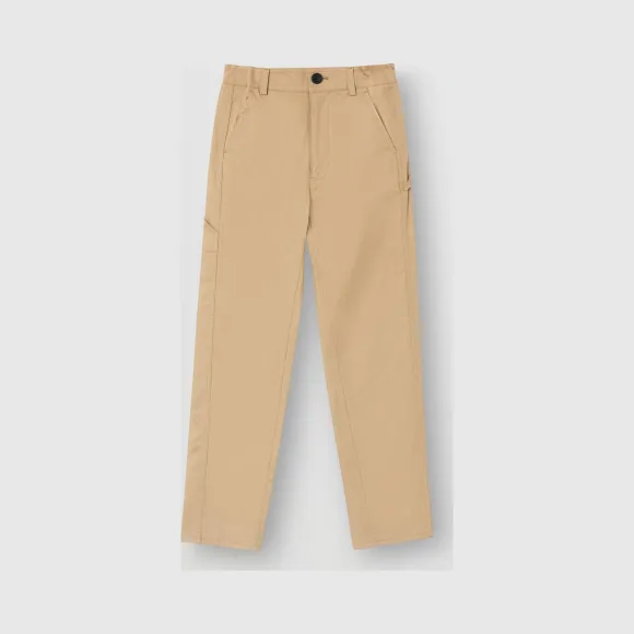 博百利/Burberry 童装 徽标装饰棉质斜纹长裤 (蜜色)  80177511