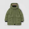 博百利/Burberry 童装 可拆式连帽羽绒服 (杨柳绿)  80177811