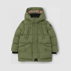 博百利/Burberry 童装 可拆式连帽羽绒服 (杨柳绿)  80177811