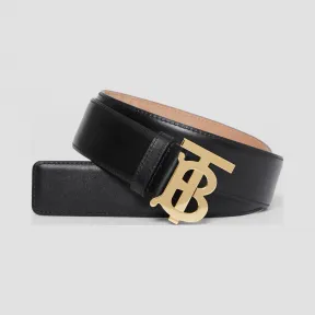 博百利/Burberry 女士 专属标识图案皮革腰带 (黑色) 80189501