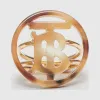 博百利/Burberry 女士 树脂镀金专属标识图案戒指 (浅金色 / 牛角色) 80202471
