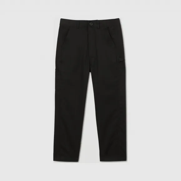 博百利/Burberry 童装 徽标装饰棉质斜纹长裤 (黑色)  80204741