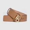博百利/Burberry 女士 专属标识图案皮革腰带 (浅驼色) 80206071