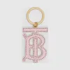 博百利/Burberry 女士 专属标识图案双色皮革钥匙吊饰 (粉色 / 蜜色)  80206931