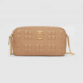 博百利/Burberry 女士 绗缝羔羊皮相机包 (驼色) 80217391