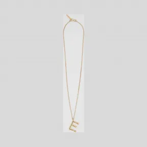 博百利/Burberry E 字母吊饰镀金项链  P80236101