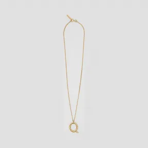 博百利/Burberry Q 字母吊饰镀金项链  P80236221