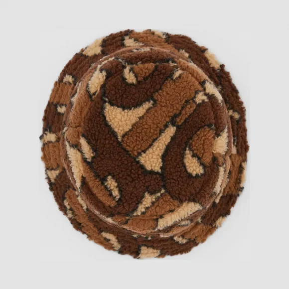 博百利/Burberry 专属标识绒头渔夫帽 (马勒棕)  80238101