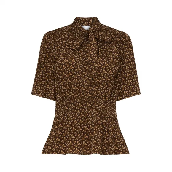 博百利/Burberry Kira 蝴蝶结经典Logo印花罩衫 80241001