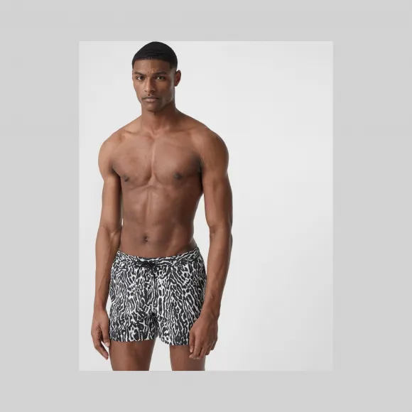 博百利/Burberry 豹纹抽绳式游泳裤  P80246801