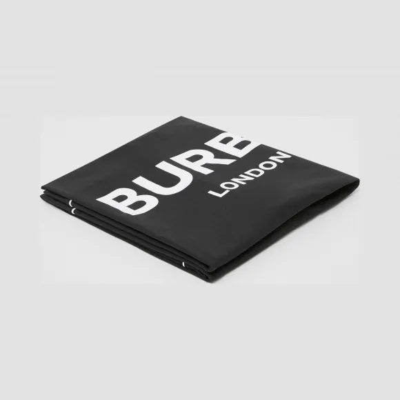 博百利/Burberry 徽标印花棉质婴儿毛毯 (黑色) - 儿童  80253741