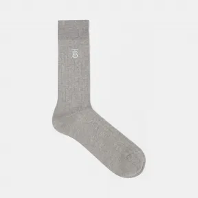 博百利/Burberry 专属标识图案混纺棉袜 (灰色)  80293311