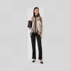 博百利/Burberry 女士 无袖地图印花丝质衬衫  80295001
