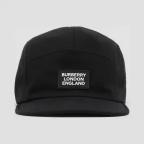 博百利/Burberry 徽标嵌花斜纹棉帽 (黑色)  80302011