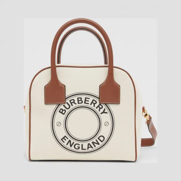 博百利/Burberry 女士 Cube – 小号徽标图案棉质帆布立方包  80305041