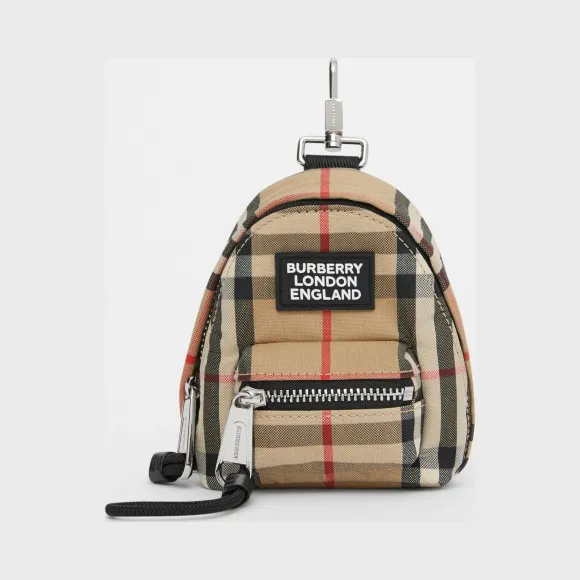 博百利/Burberry 男士 Vintage 格纹双肩包吊饰  80310611