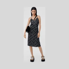 博百利/Burberry 女士 专属标识印花丝缎吊带裙  80324131