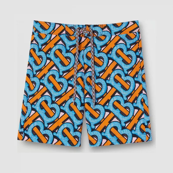 博百利/Burberry 男士 专属标识印花游泳裤  80332521